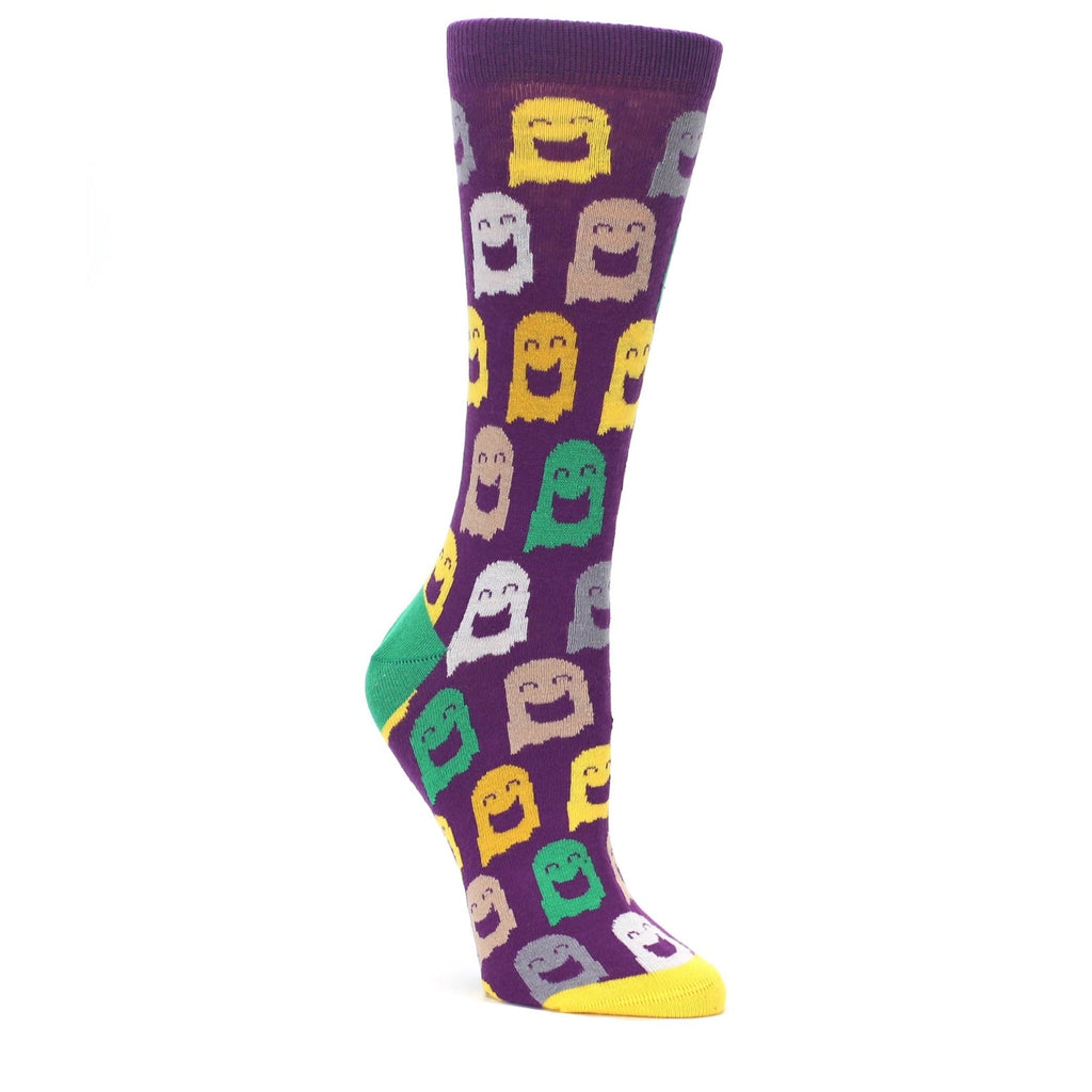 Purple Multi Ghosts Socks - Women's Dress Socks