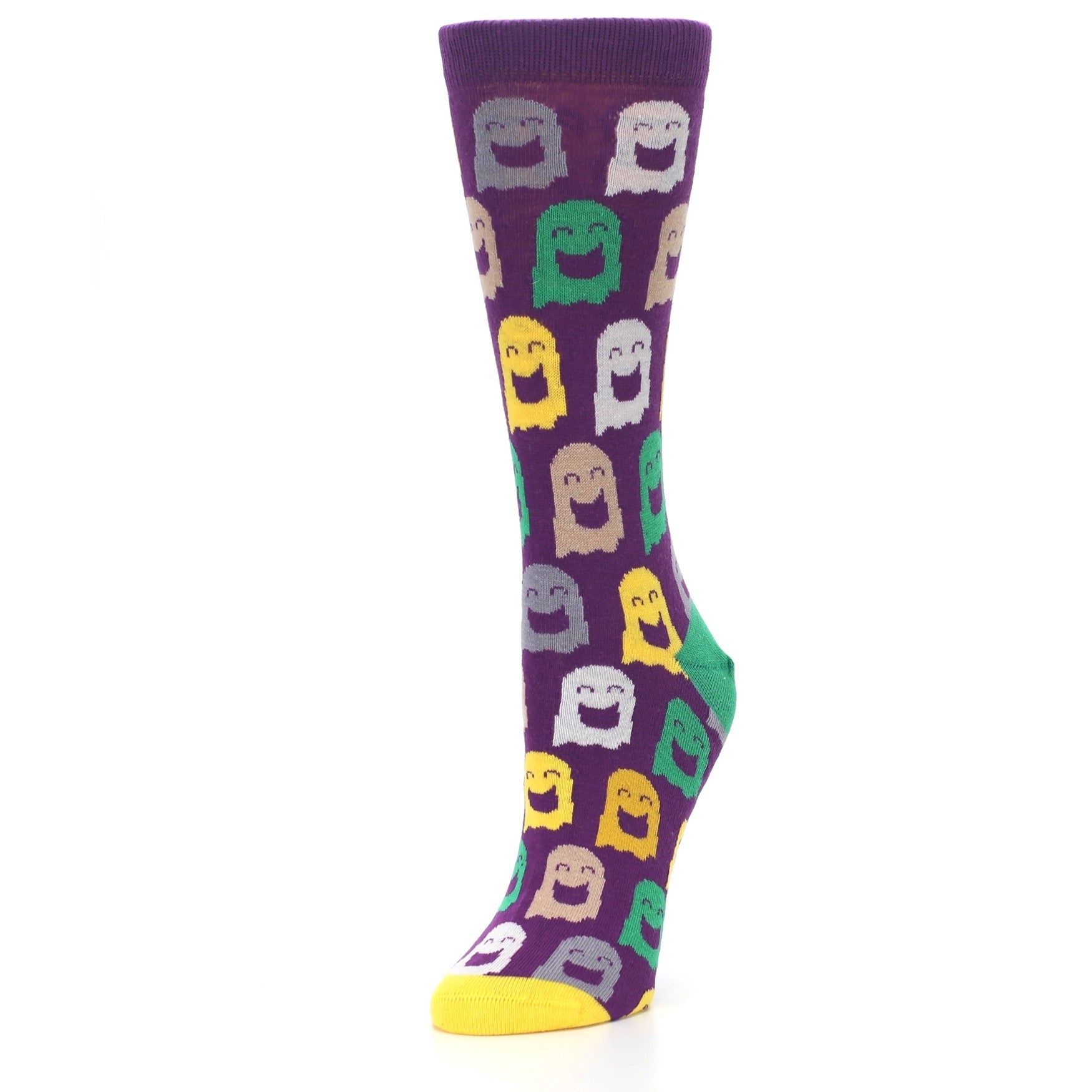 Purple Multi Ghosts Socks - Women's Dress Socks