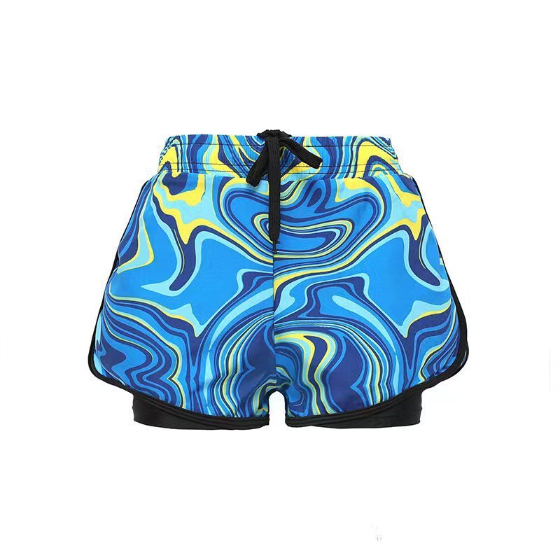 Boys' Swimming Trunks Summer Anti-embarrassment Double-layer Quick-drying