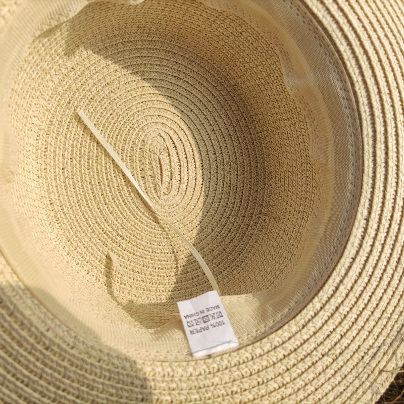 Flat Top Women's Beach Raffia Sun Hat