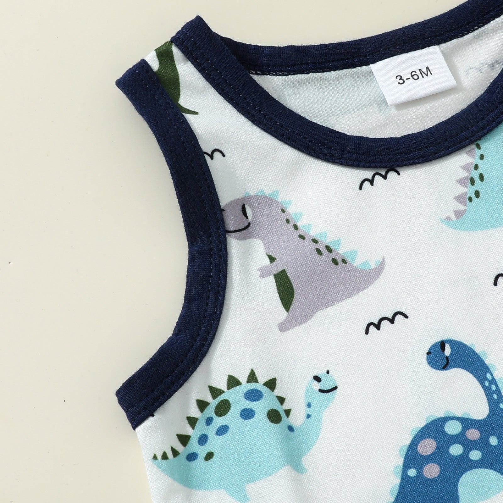 Boys Fashion Cartoon Dinosaur Printed Two-piece Suit