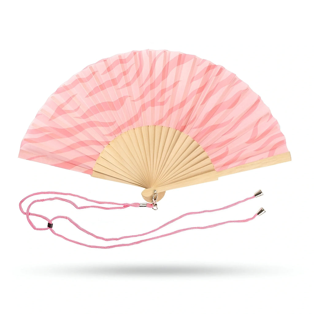 Pink Tiger Hand Fan