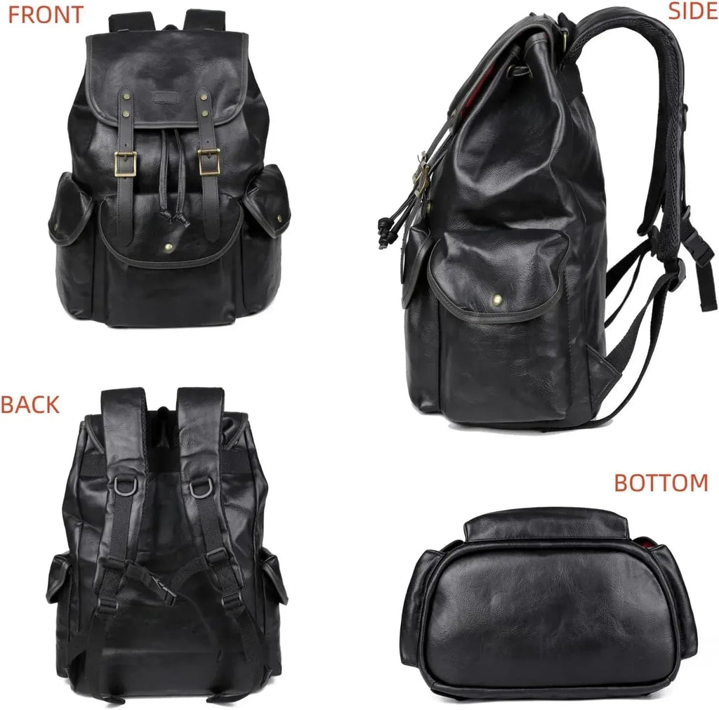 Men’s Leather Backpack – 15.6 Laptop Ready Professional Commute