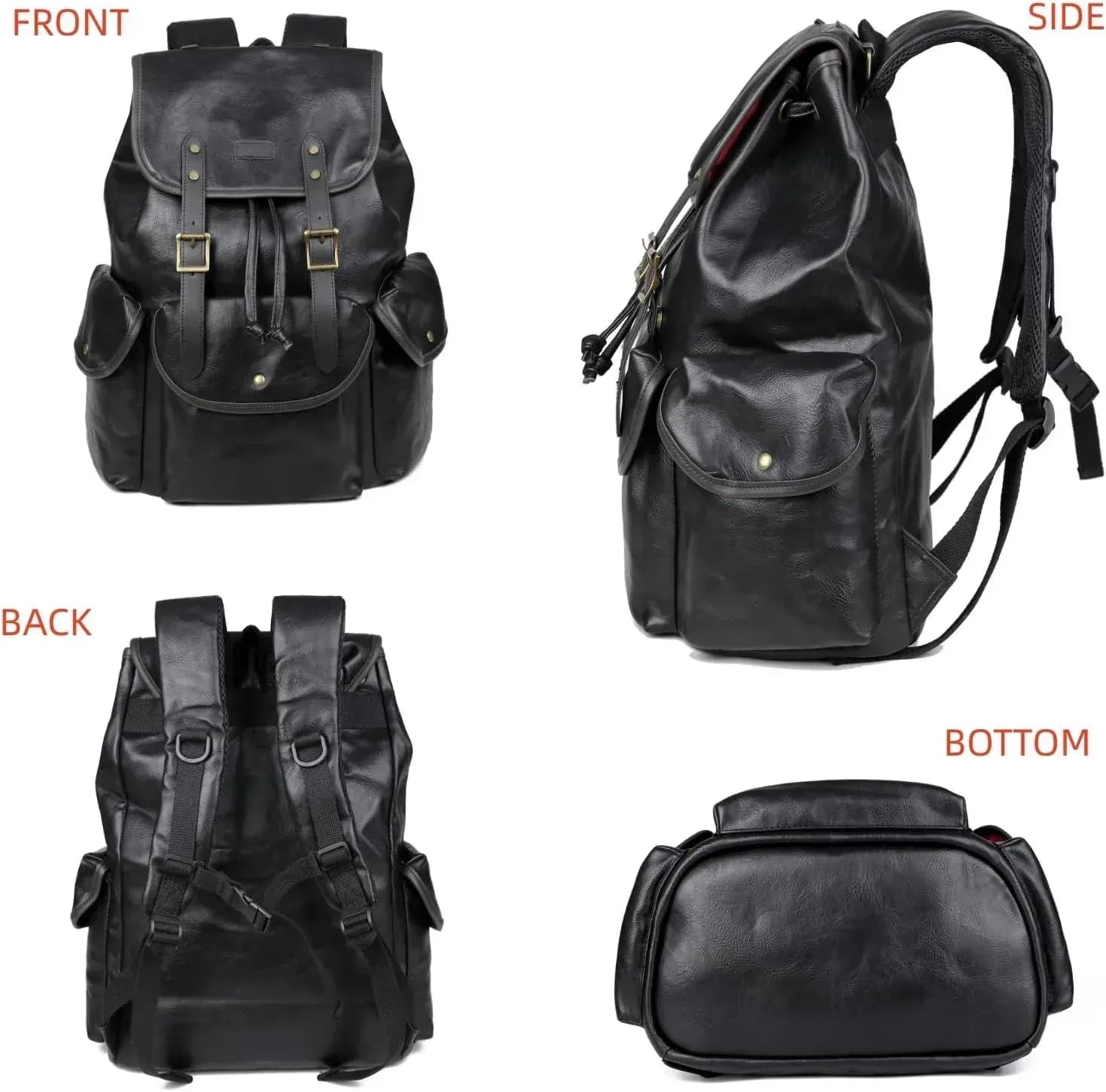 Men’s Leather Backpack – 15.6 Laptop Ready Professional Commute