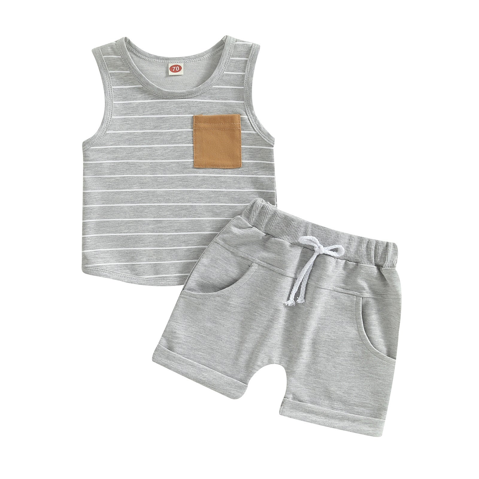 Boys' Stripes Vest Suit European And American