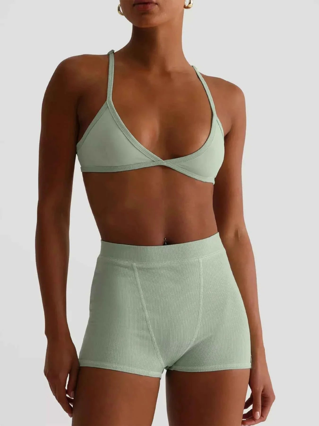 Seamless Bra and High Waist Shorts Active Set