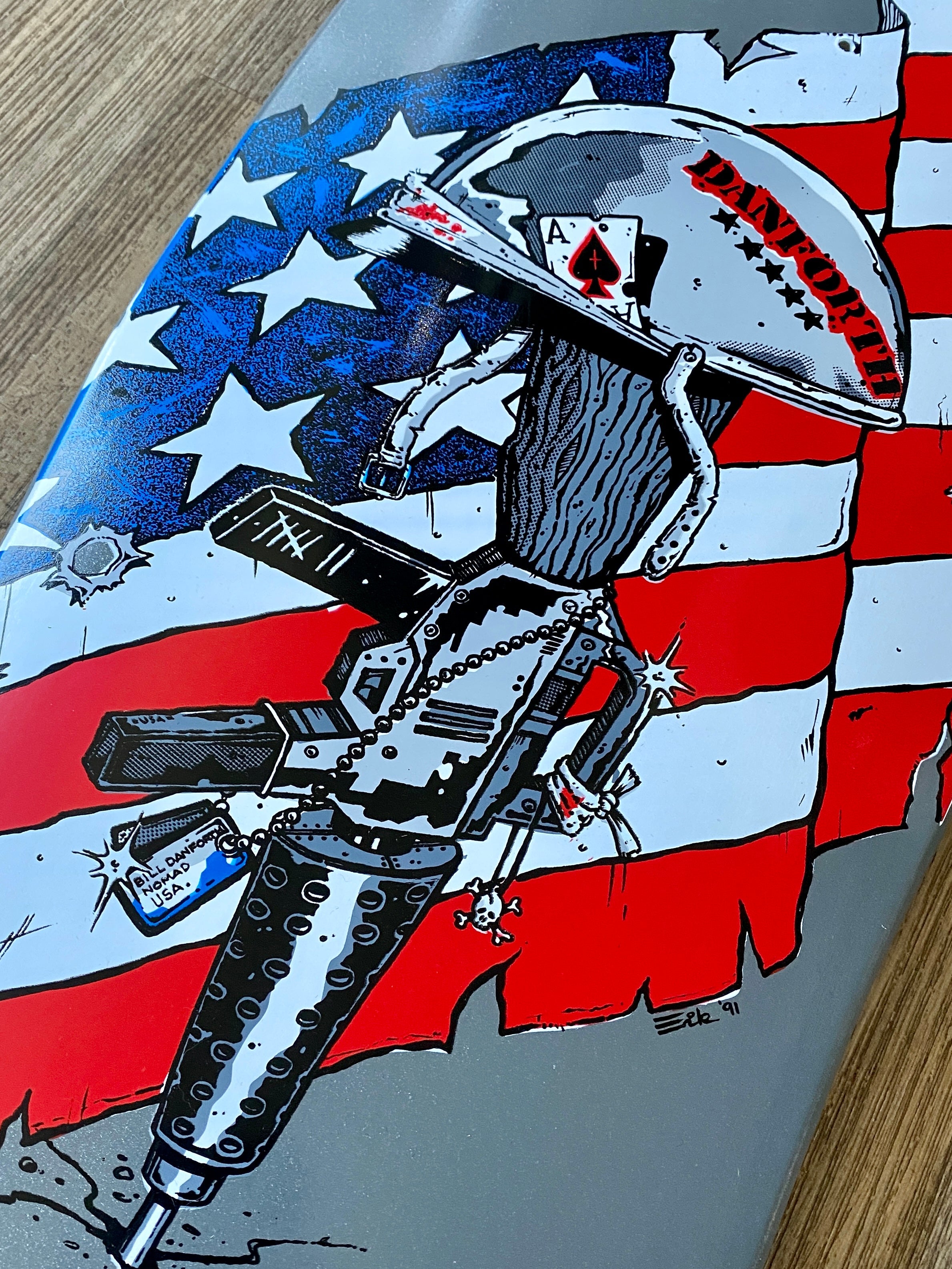 Bill Danforth Gulf War Memorial Limited Edition Deck 9.5"x32" HAND PAINTED (1 of 10)