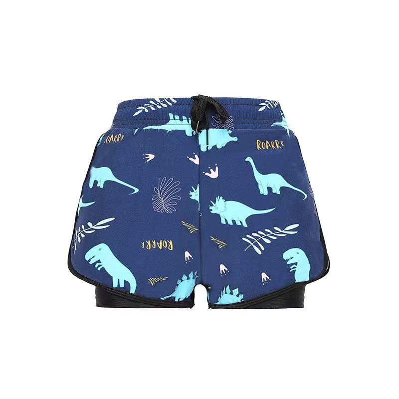 Boys' Swimming Trunks Summer Anti-embarrassment Double-layer Quick-drying