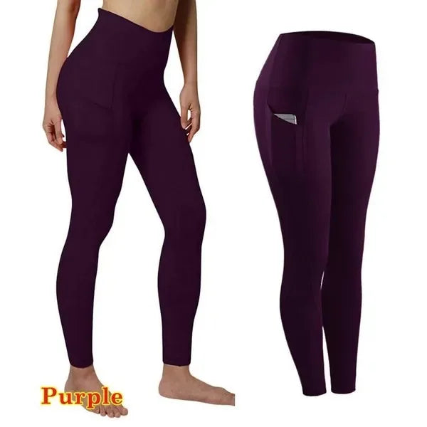 High Waist Elastic Workout Leggings Tummy Control
