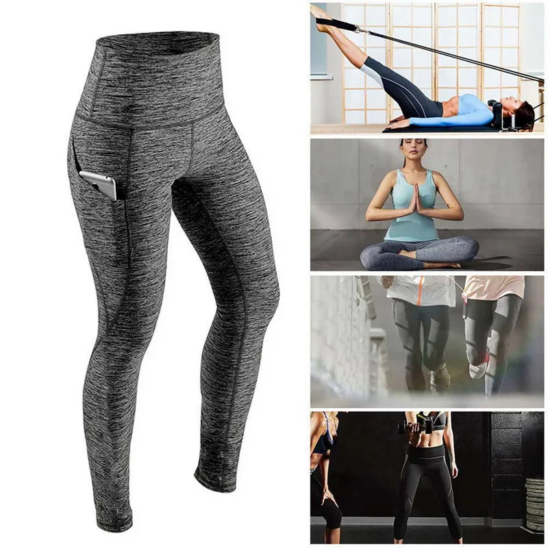 High Waist Elastic Workout Leggings Tummy Control