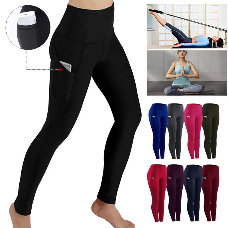 High Waist Elastic Workout Leggings Tummy Control