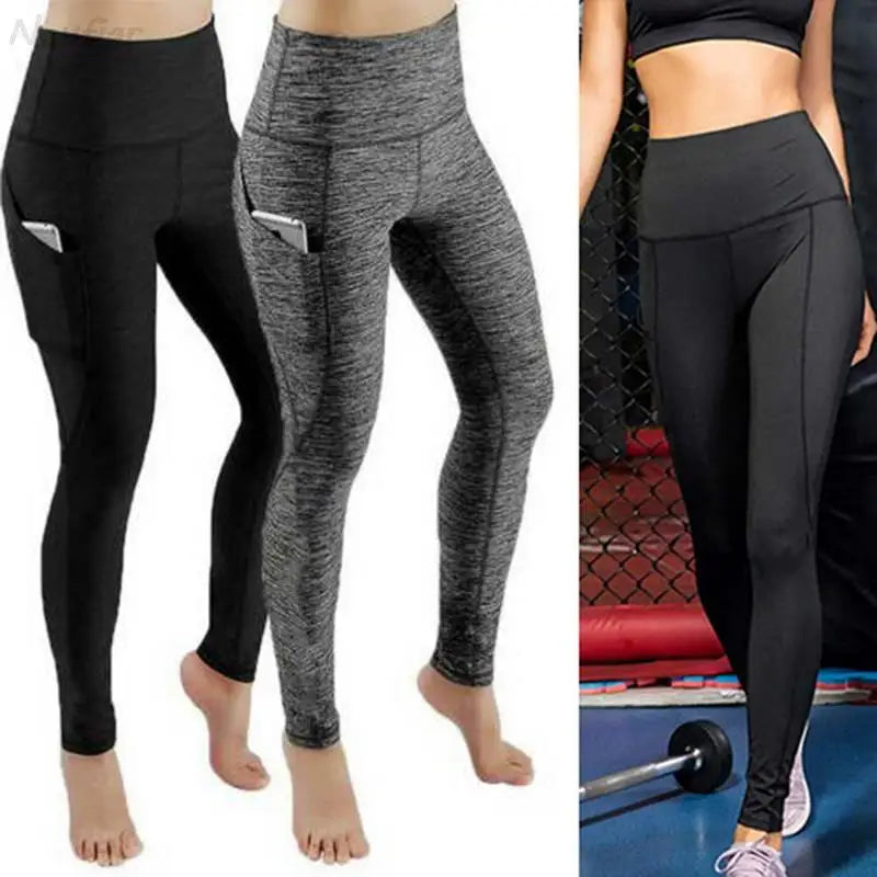 High Waist Elastic Workout Leggings Tummy Control