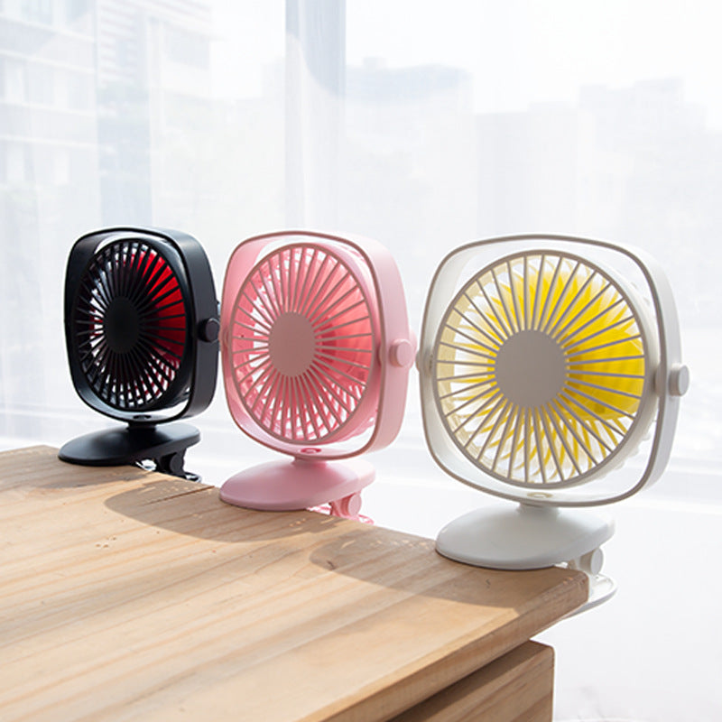 Clip Fan Mini Mute Desktop Desktop Small Fan Stroller Student Dormitory USB Charging Fan