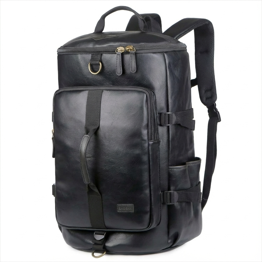 Men’s Leather Backpack – Convertible Work 40L Travel
