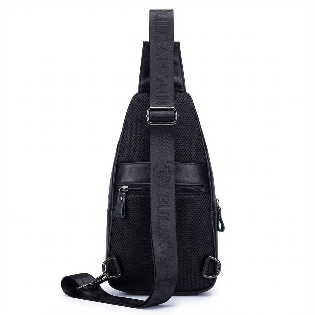 Men’s Leather Sling Bag – Secure Anti-Theft