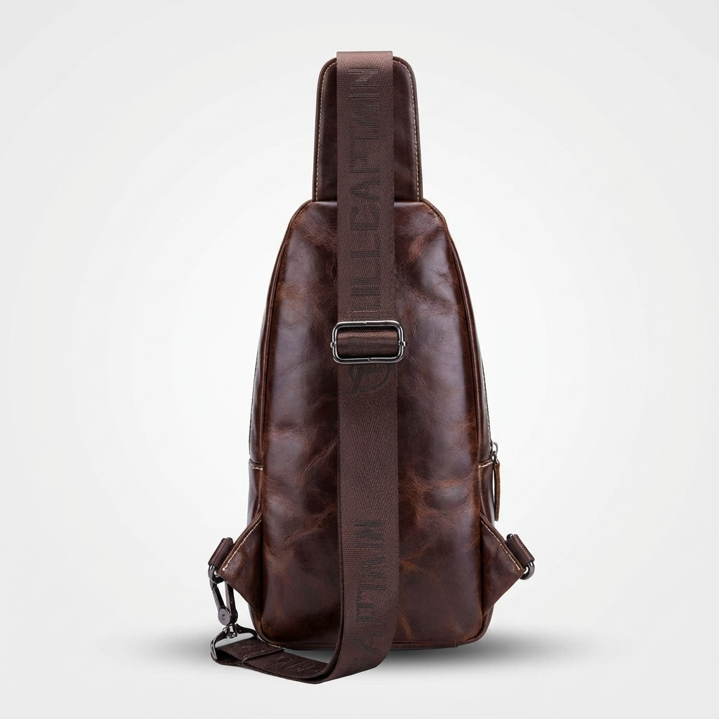 Men’s Leather Sling Bag – Professional Commute