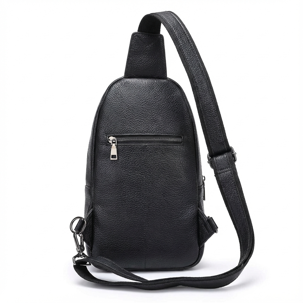 Men’s Croc-Embossed Leather Sling Bag – Modern Everyday Carry