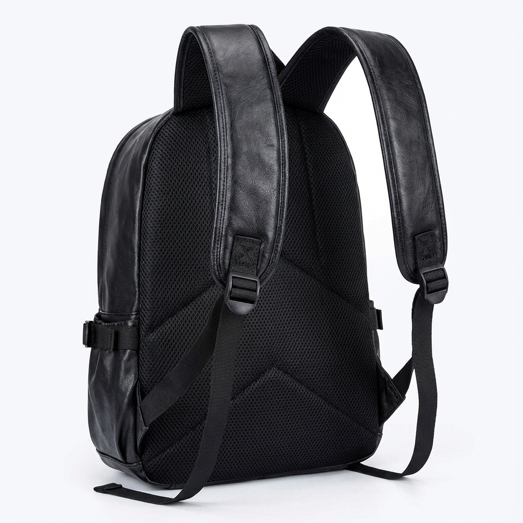 Men’s Leather Backpack – 15.6 Laptop Ready Scratch-Resistant
