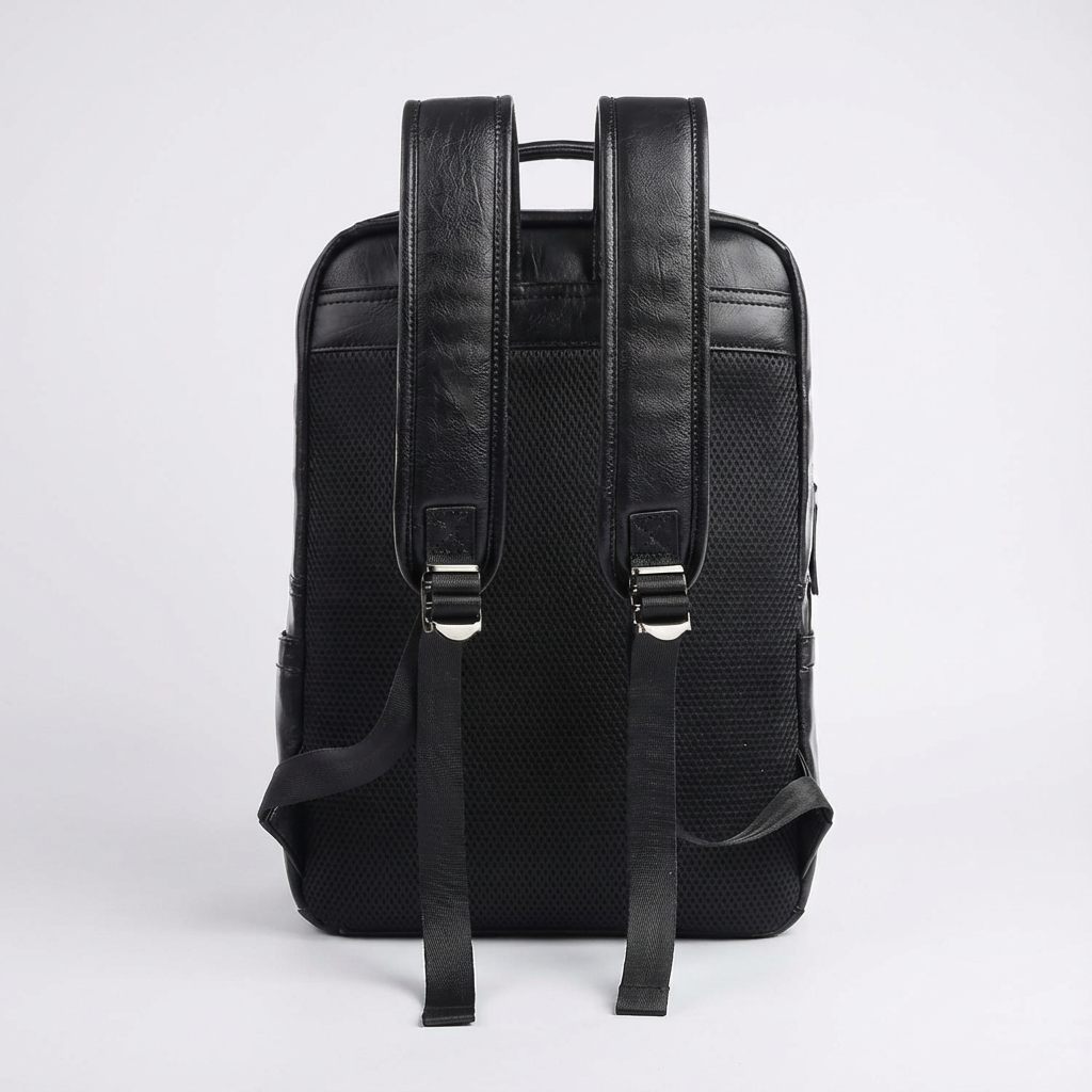 Men’s Leather Backpack – Water-Resistant 17 Laptop Ready