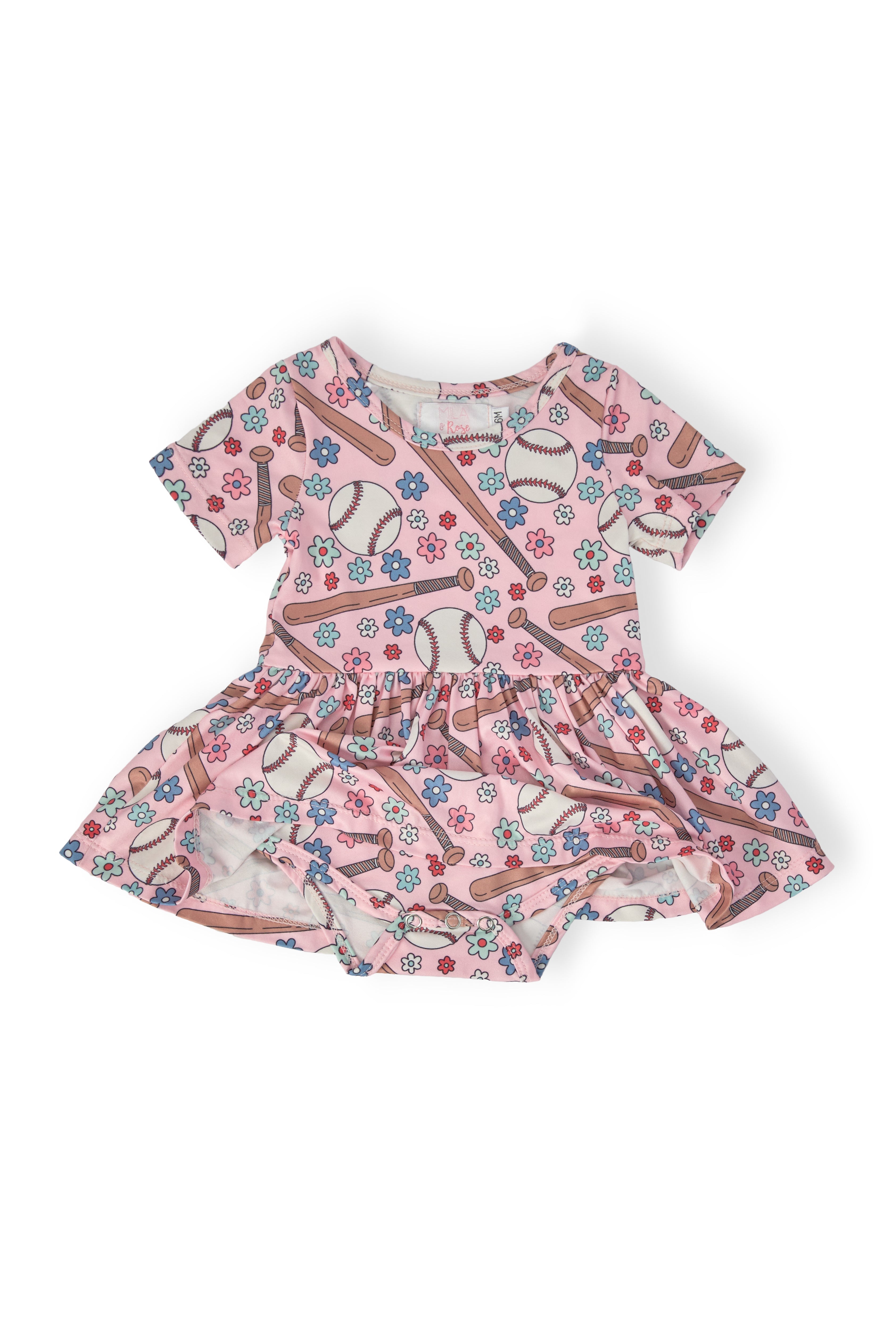 Batter Up S/S Twirl Bodysuit