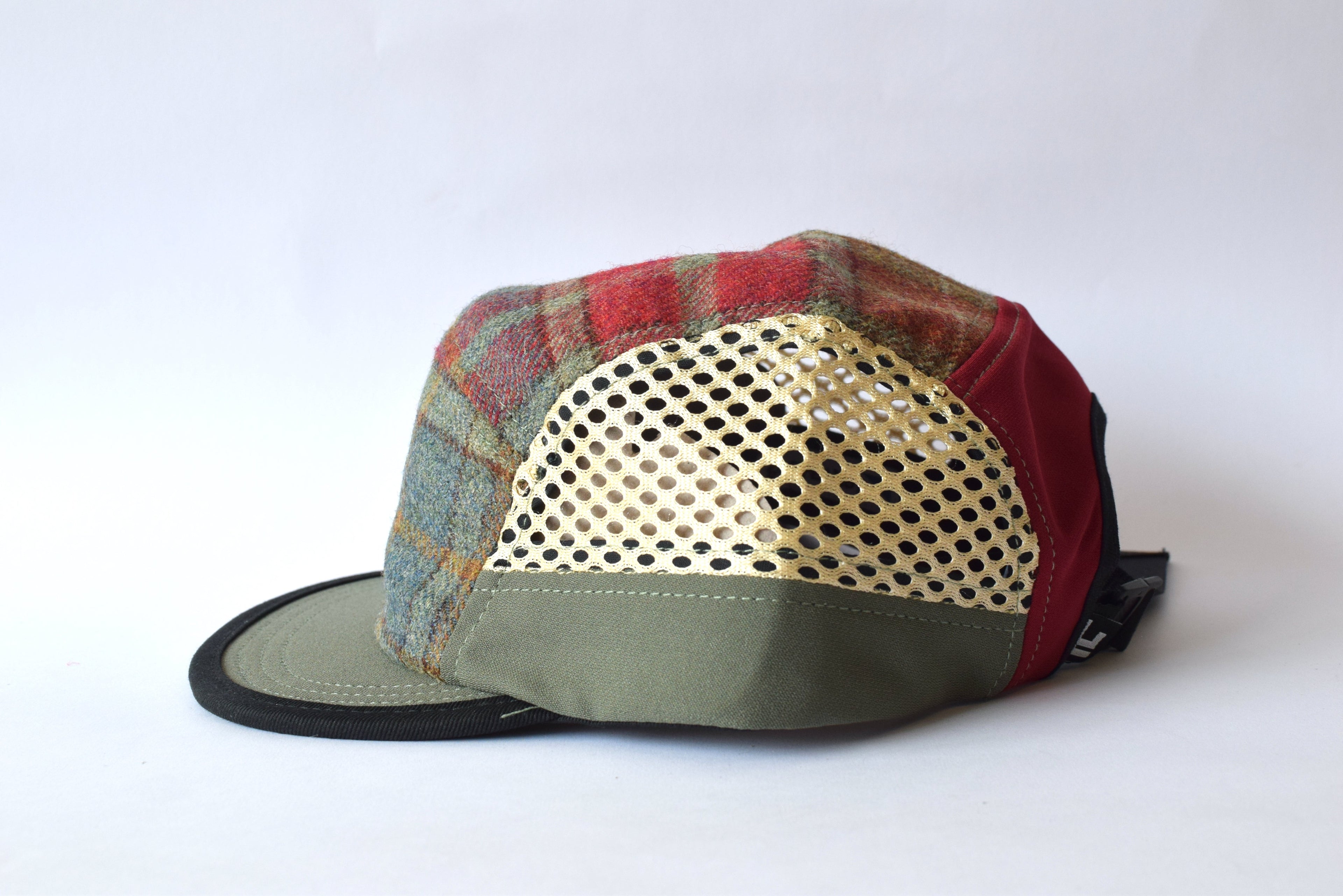 Scosia Plaid Rojo Eight Panel Sport Hat (sb)