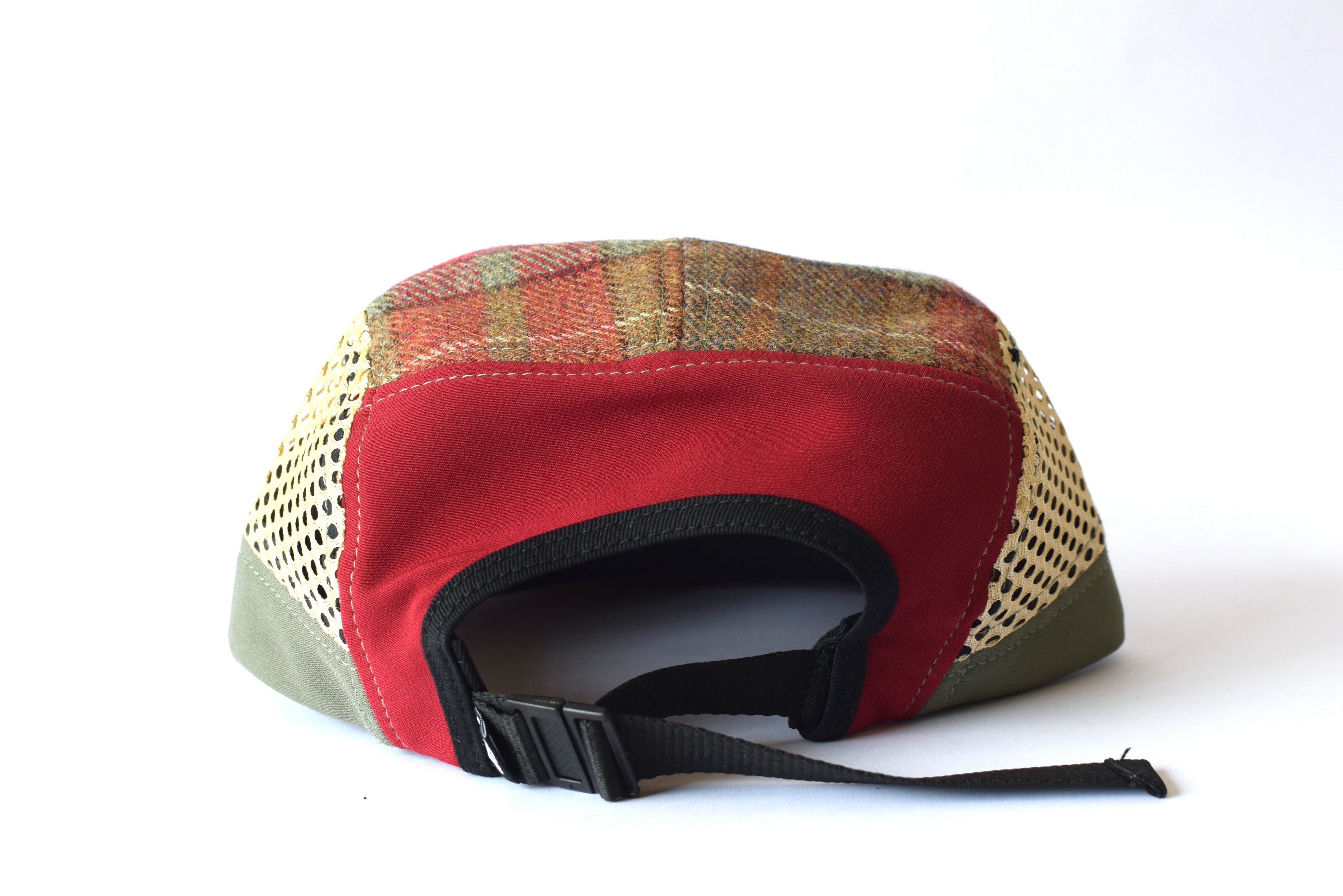 Scosia Plaid Rojo Eight Panel Sport Hat (sb)
