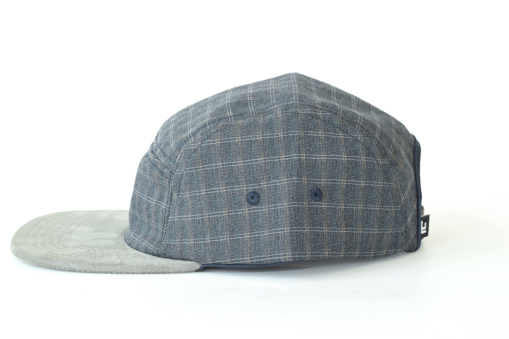 Lana Grid Toupe Five Panel Hat