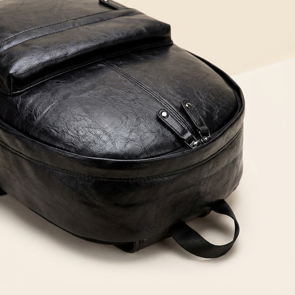 Men’s Leather Backpack – 15.6 Laptop Ready Scratch-Resistant