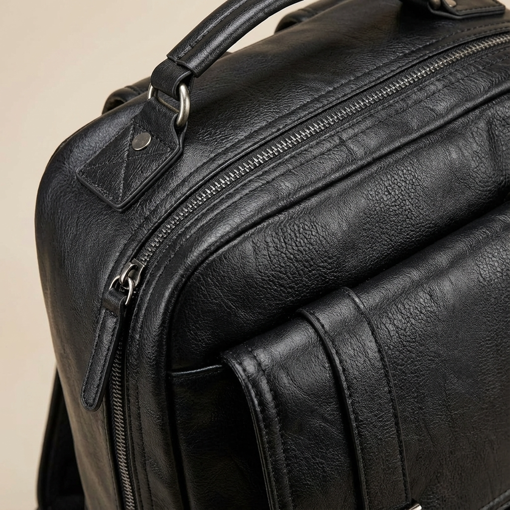 Men’s Leather Backpack – Water-Resistant 17 Laptop Ready