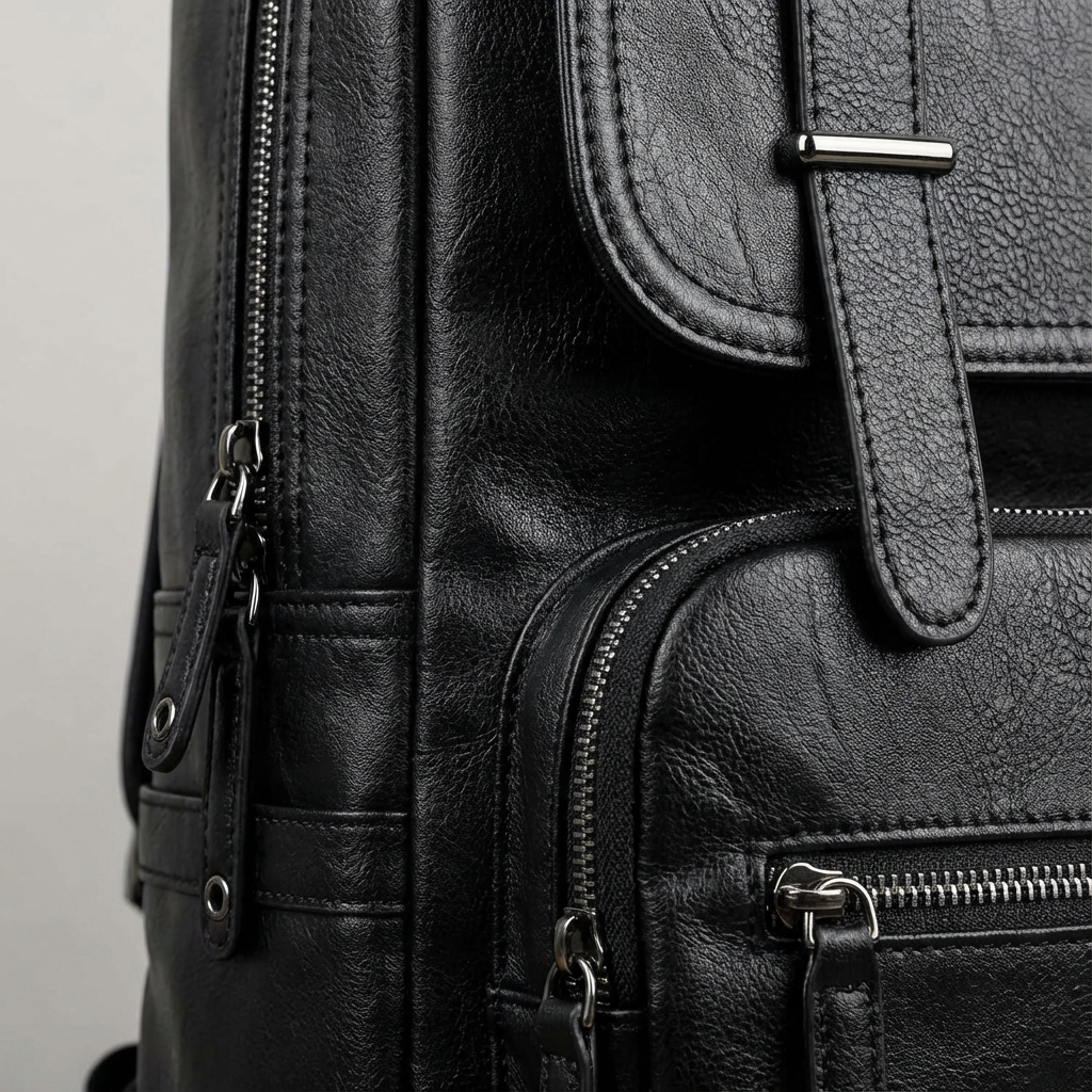 Men’s Leather Backpack – Water-Resistant 17 Laptop Ready