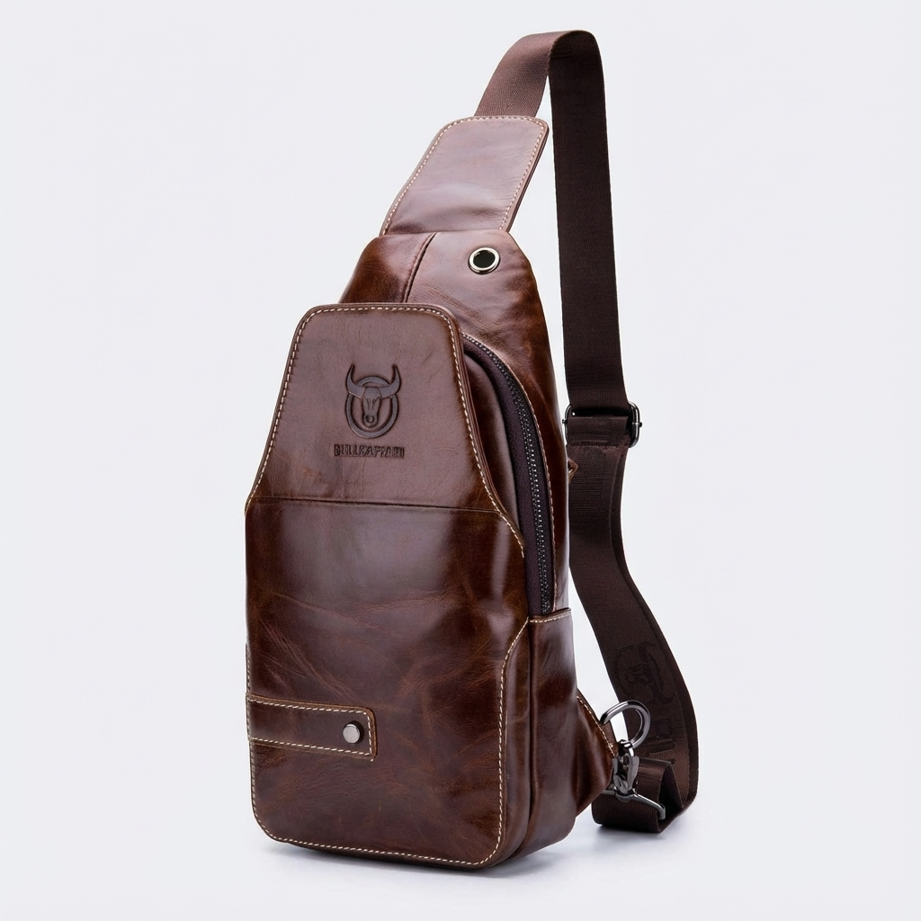 Men’s Leather Sling Bag – Professional Commute