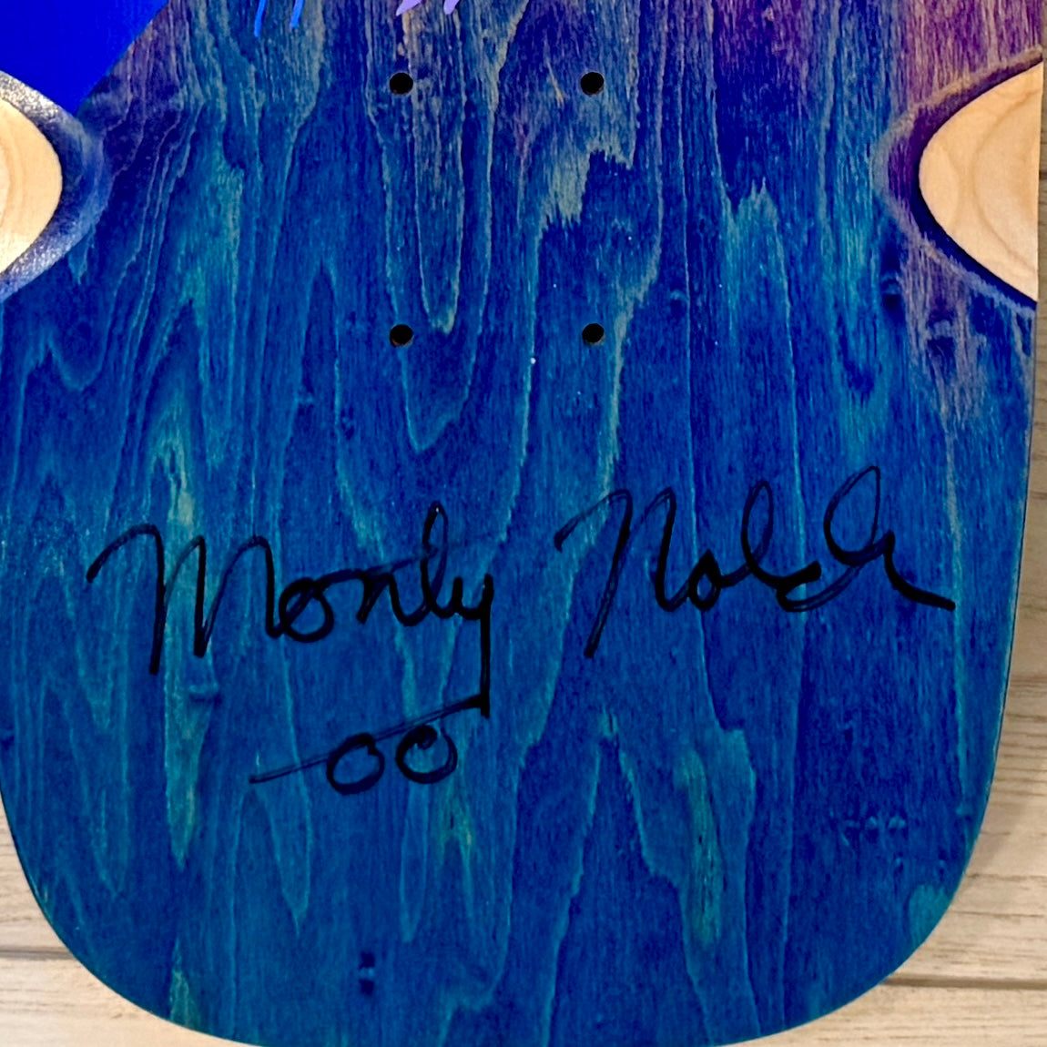 Monty Nolder Stripes ONE OF A KIND, HAND-PAINTED & AUTOGRPAHED Deck 10"x30" (1 of 1)