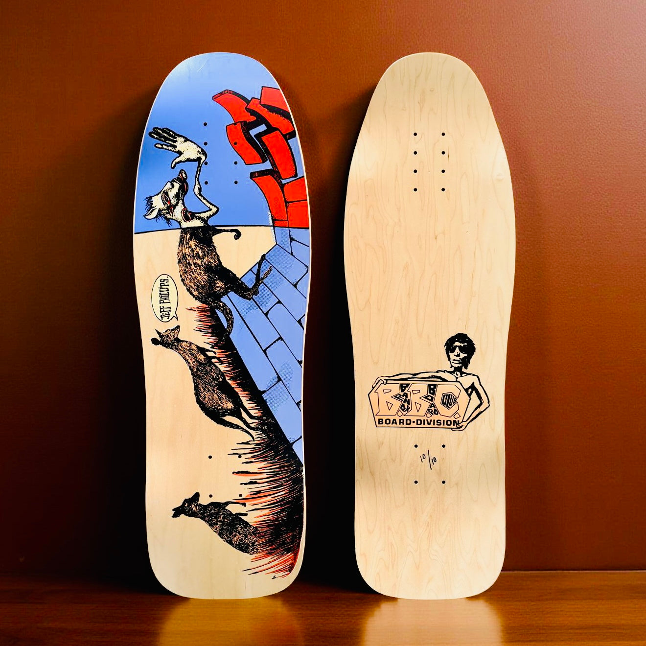 Jeff Phillips Kangaroo "RIDER" BBC Deck, HAND-PAINTED 10"x31" (1 of 10)