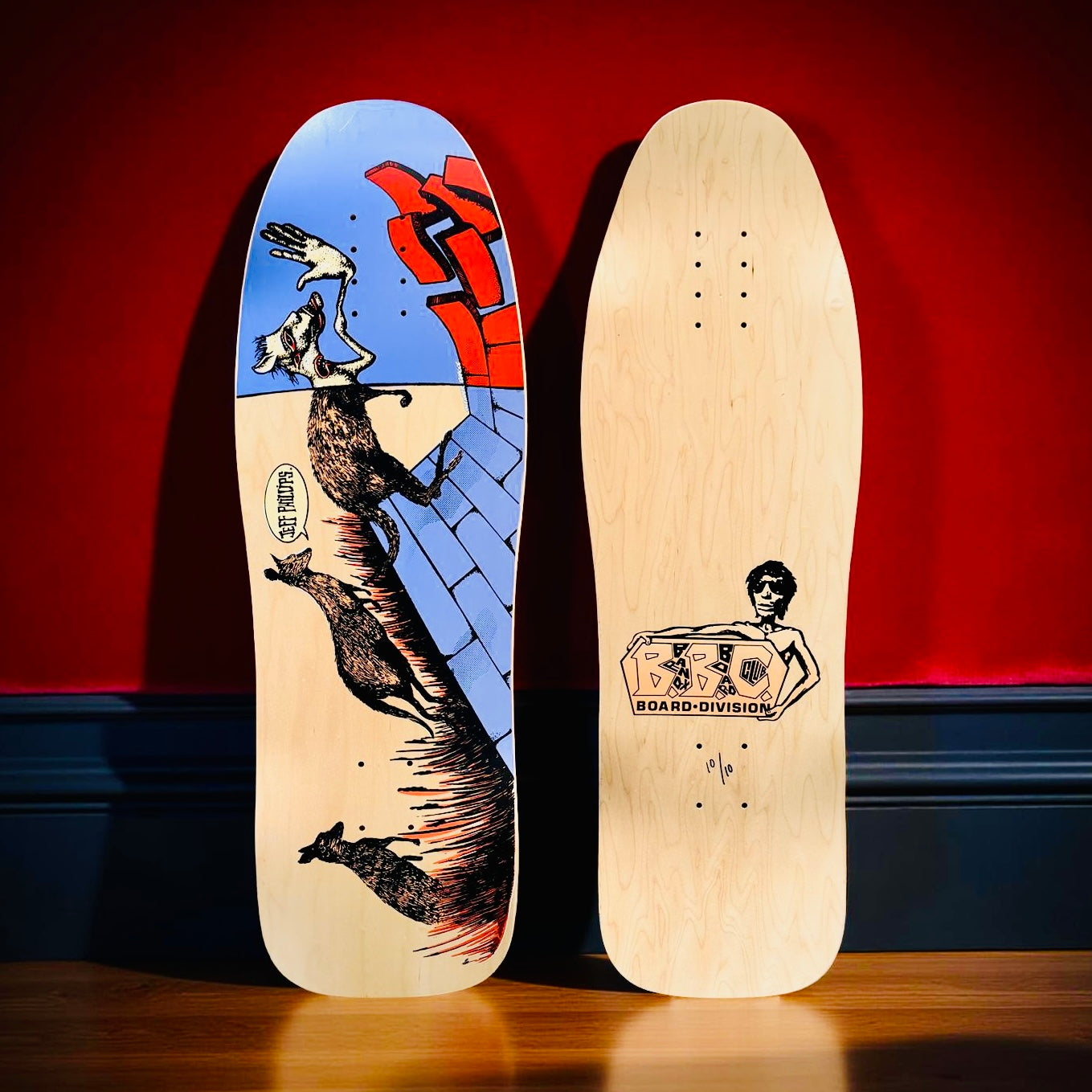 Jeff Phillips Kangaroo "RIDER" BBC Deck, HAND-PAINTED 10"x31" (1 of 10)