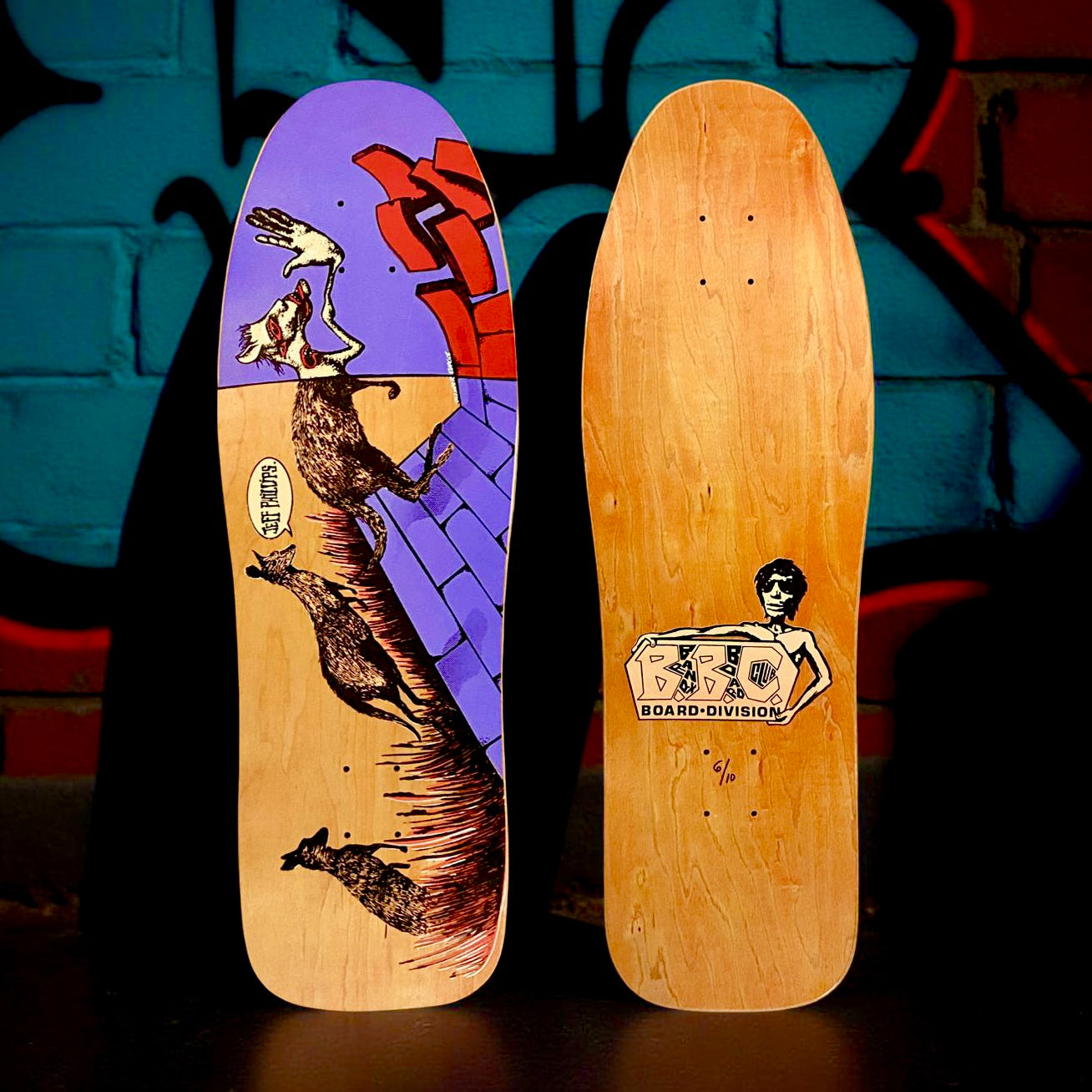 Jeff Phillips Kangaroo Limited Edition BBC Deck, HAND-PAINTED 10"x31" (1 of 10)