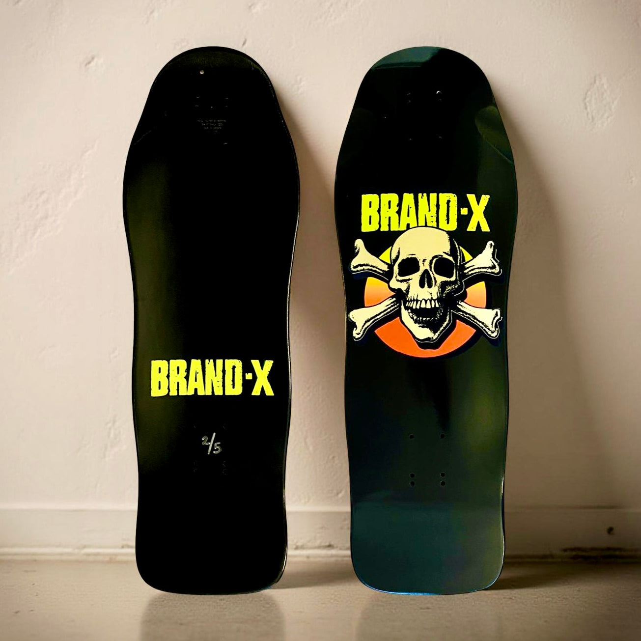 Knucklehead FLOCKED, FLUORESCENT & GLOW-IN-DARK Limited Edition Deck 10.1"x30" HAND PAINTED (1 of 5)