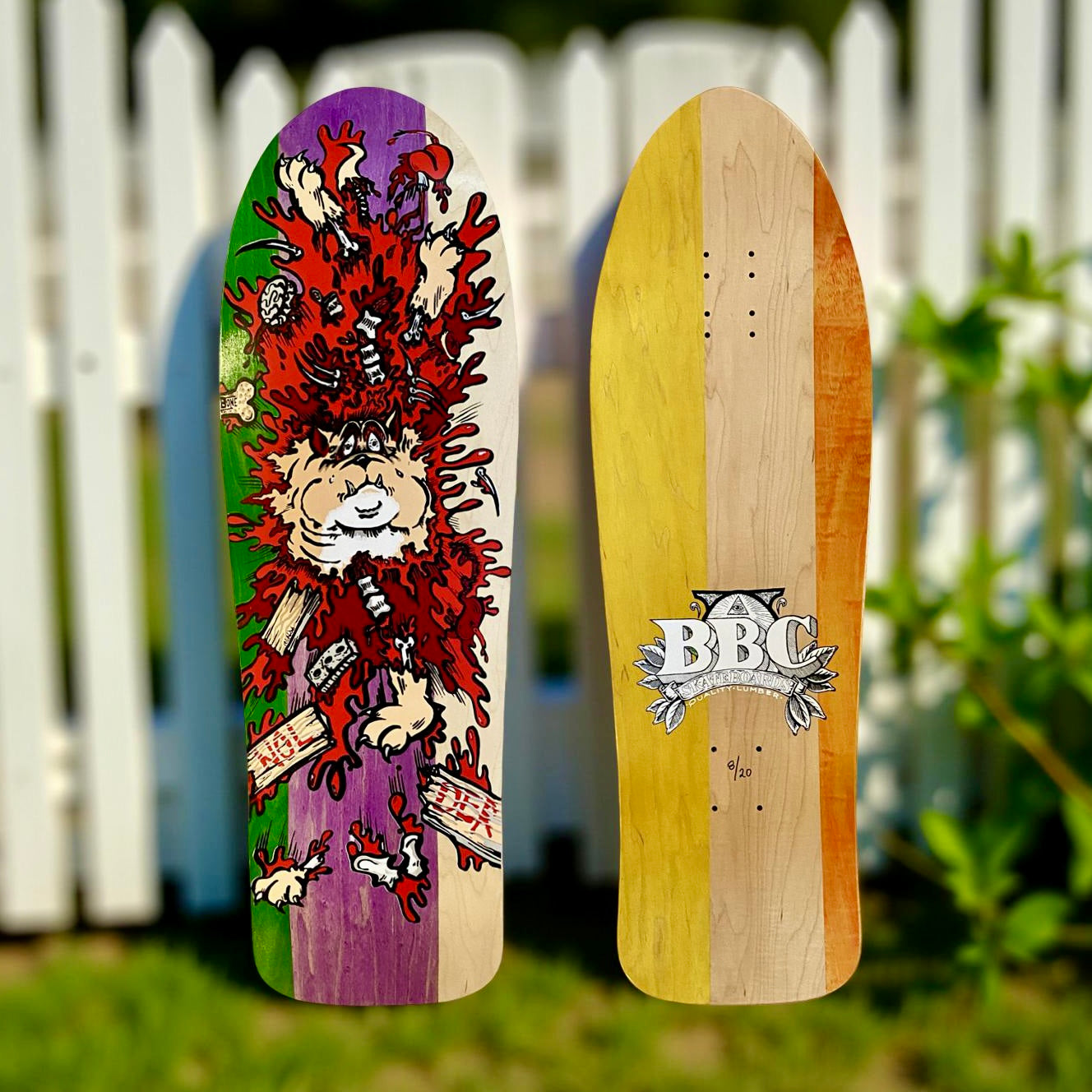 Monty Nolder BBC Exploded Bulldog (#3) Limited Edition Deck 10.2"x32" HAND-PAINTED (1 of 20)