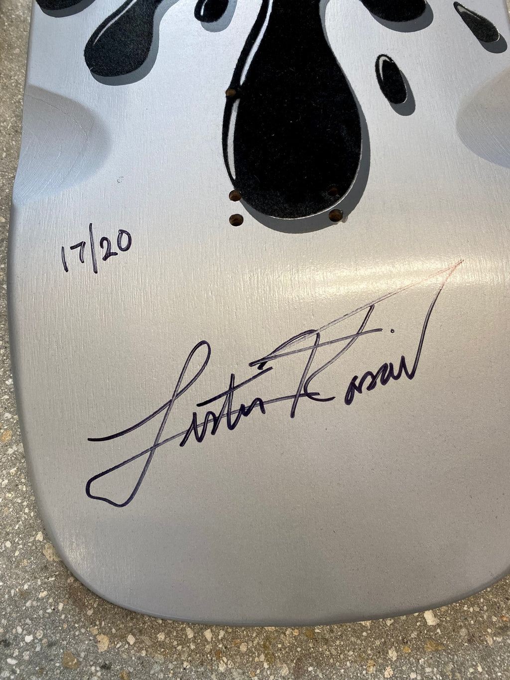 Lester Kasai 10”x30” HAND-PAINTED, METALLIC & FLOCKED Limited Edition, AUTOGRAPHED Deck (1 of 20)