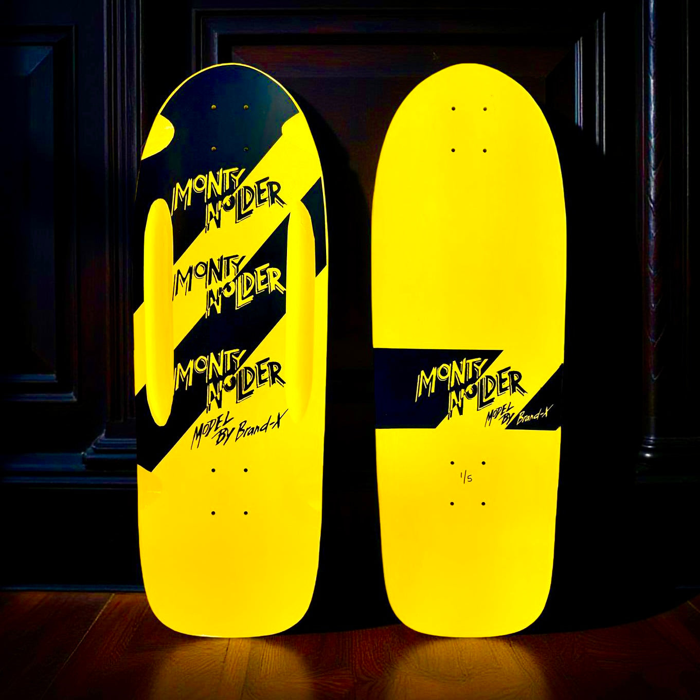 Monty Nolder STRIPES Limited Edition ROUTED Deck 10”x30” HAND-PAINTED (1 of 5)