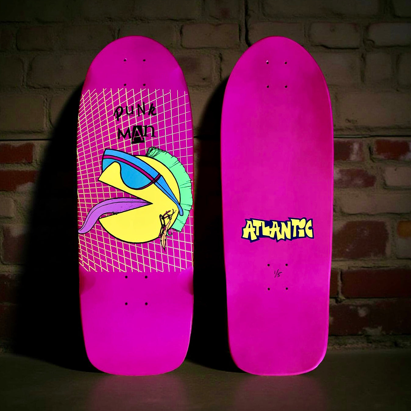 80s Punk Man 10”x30” Limited Edition, HAND-PAINTED Deck (1 of 5)