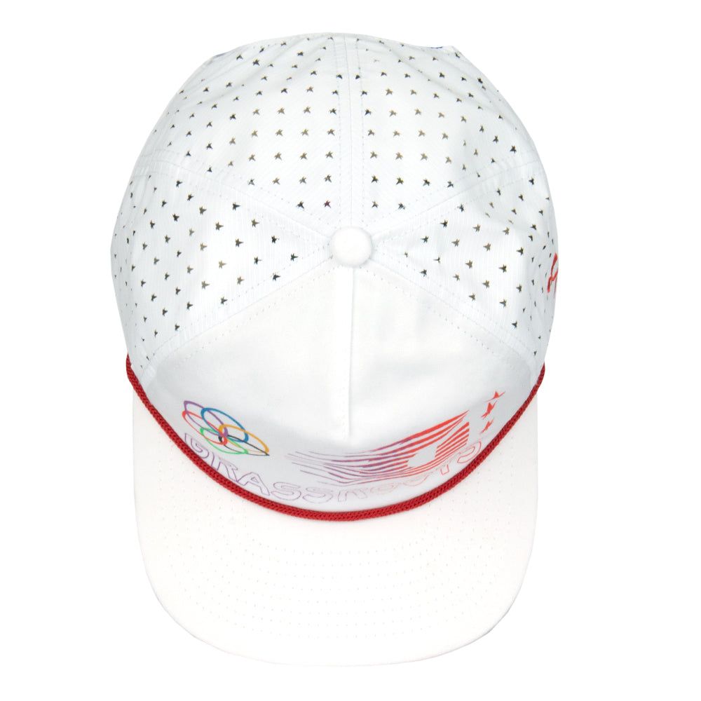 Bleizing White Zipperback Hat
