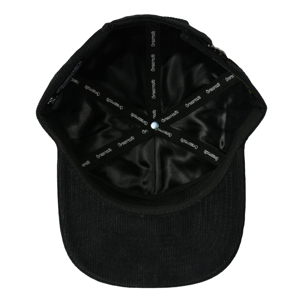 GPaw Black Corduroy Zipperback Hat