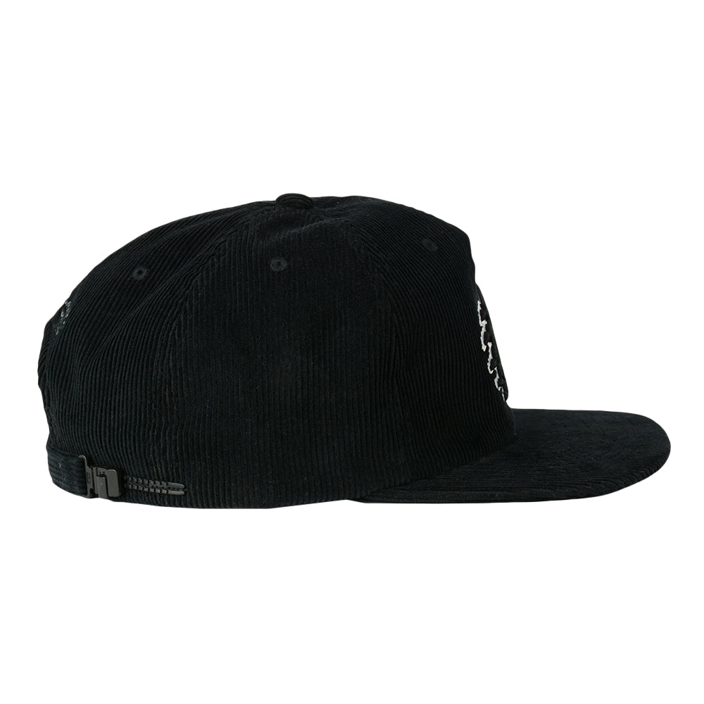 GPaw Black Corduroy Zipperback Hat