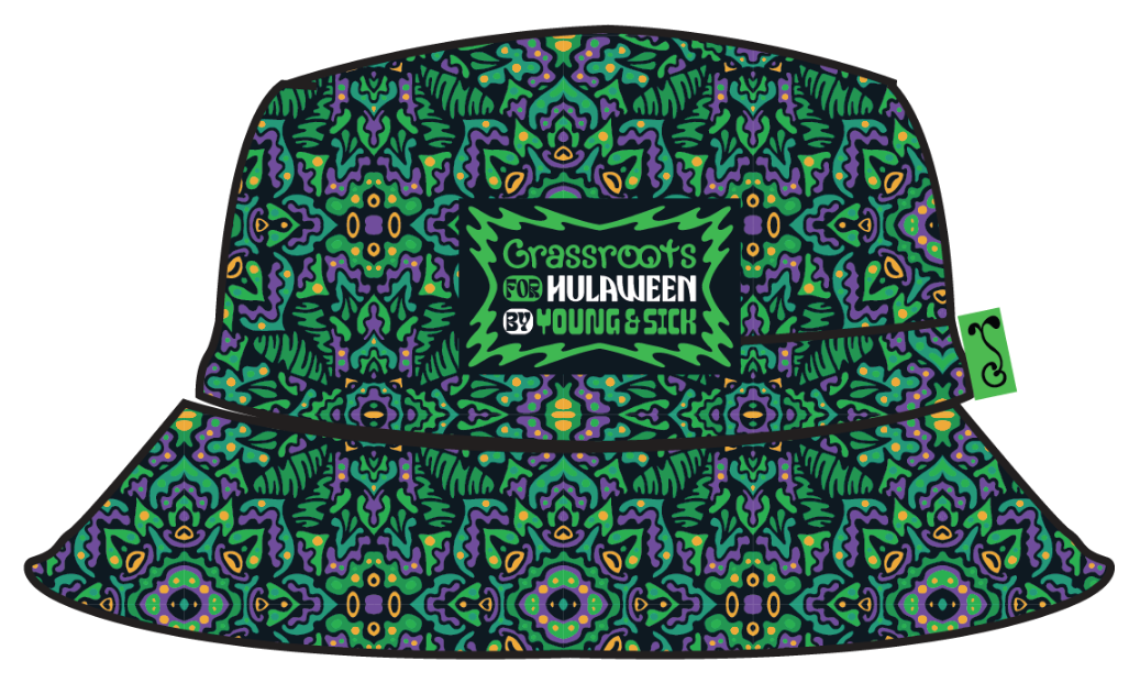 Hulaween 2024 Swamphead Purple Bucket Hat