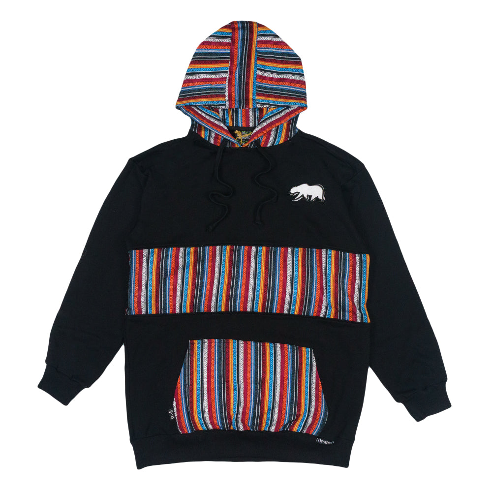 Removable Bear Taos Black Tall Pullover Hoodie