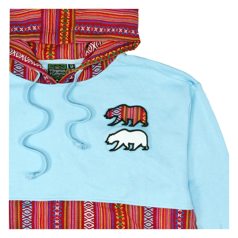 Removable Bear Phoenix Blue Tall Pullover Hoodie