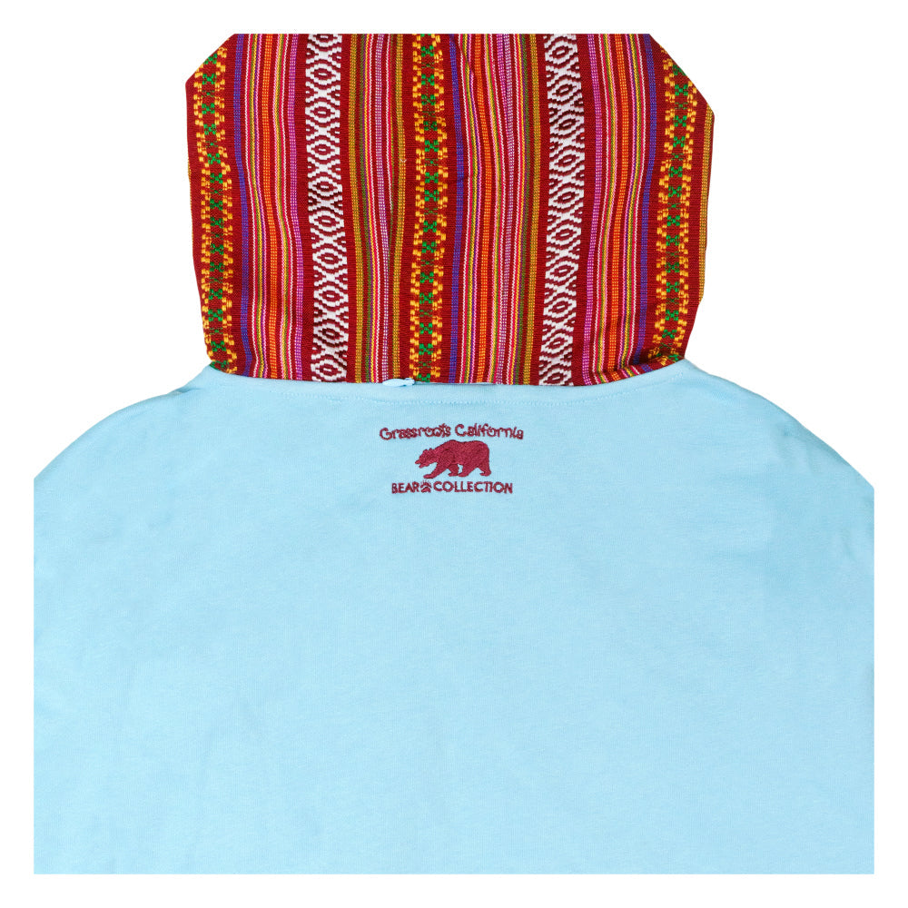 Removable Bear Phoenix Blue Tall Pullover Hoodie