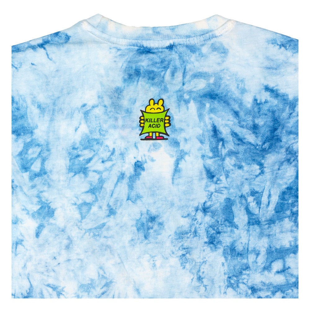 Killer Acid Mushroom Blue Tie Dye T Shirt