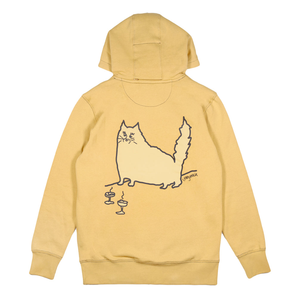 Jerry Garcia Sketch Cat Tan Pullover Hoodie
