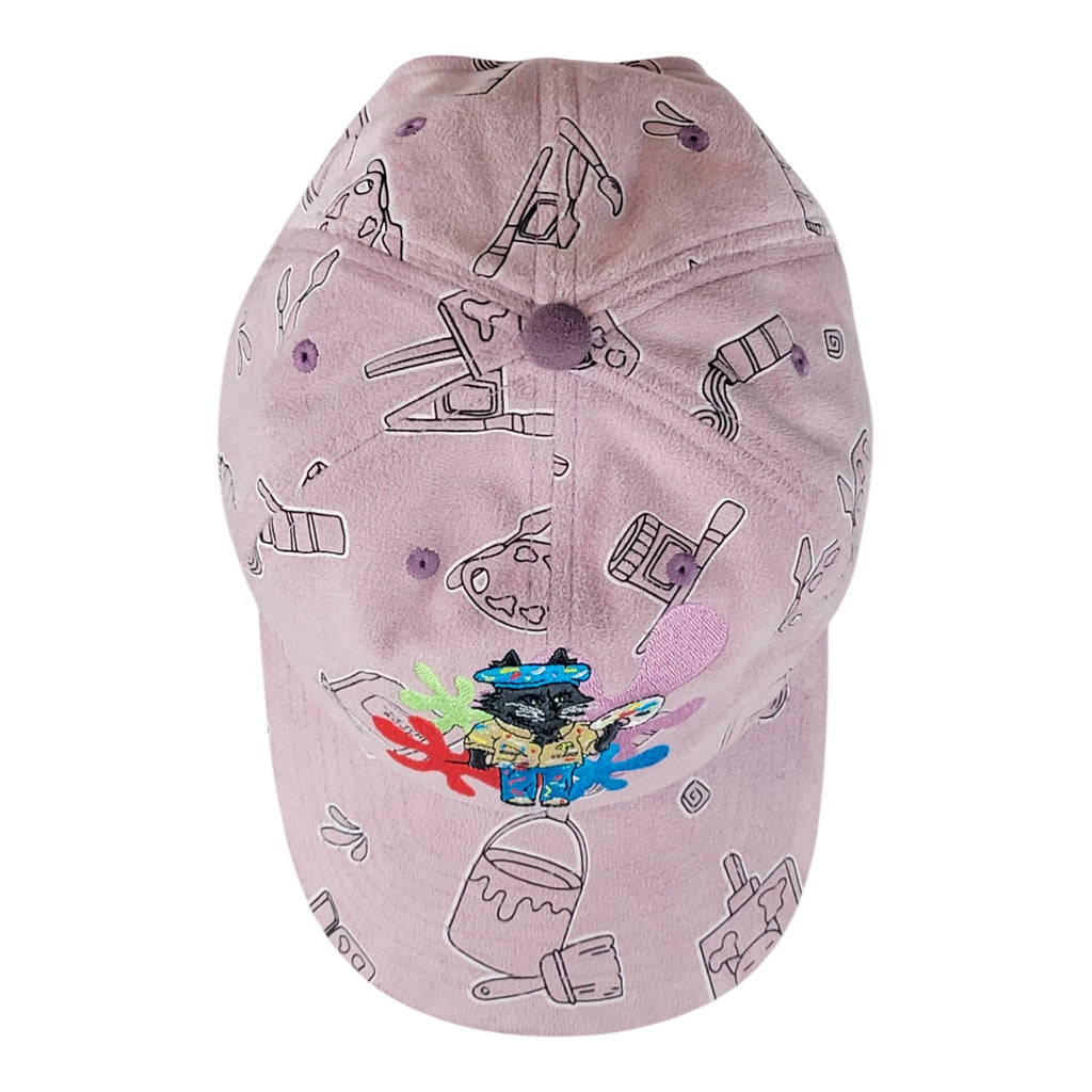 Leisure Cat Artin Around Lilac Dad Hat